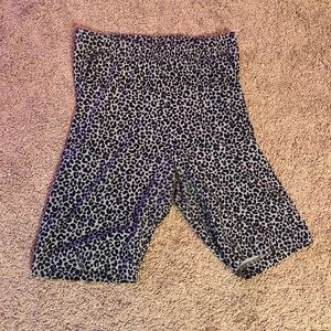 Cheetah print biker shorts